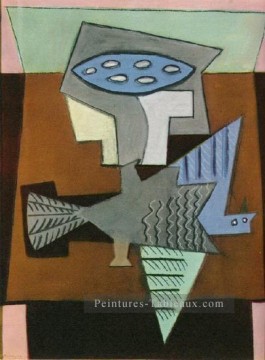 Nature morte a l oiseau mort 1920 cubiste Pablo Picasso Peinture à l'huile